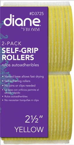 SELF GRIP ROLLERS YELLOW 2, 1/2 INCH 2-PACK 
